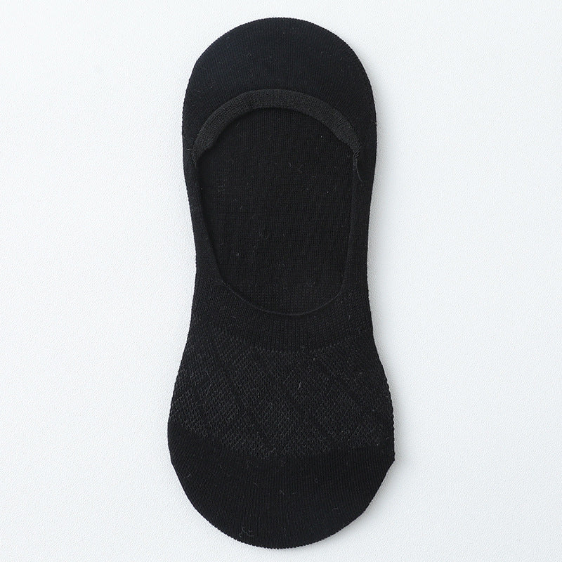 Wholesale low-top silicone non-slip and solid color boat sock