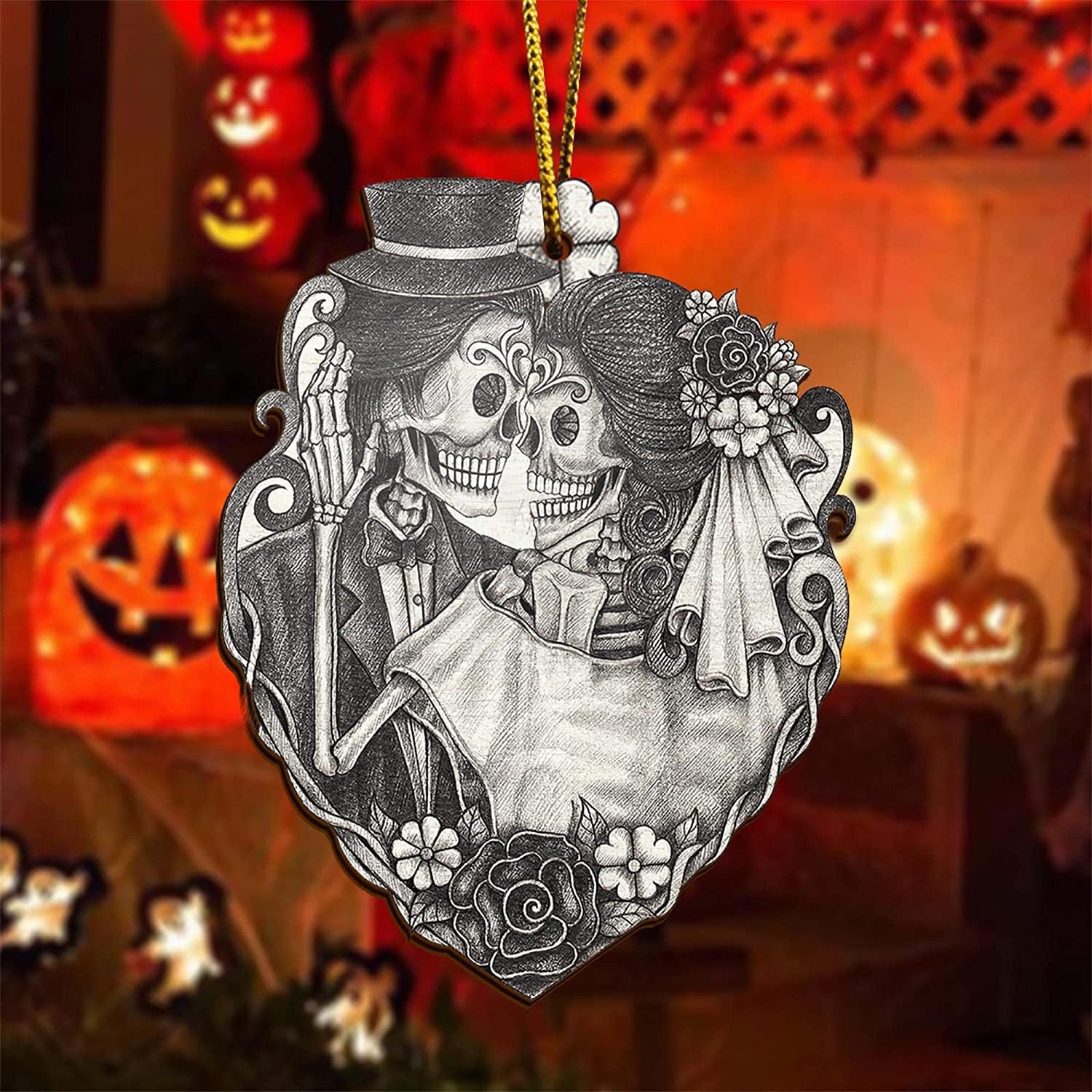 Wholesale Halloween Party Decoration Horror Car Rearview Mirror Acrylic Pendant