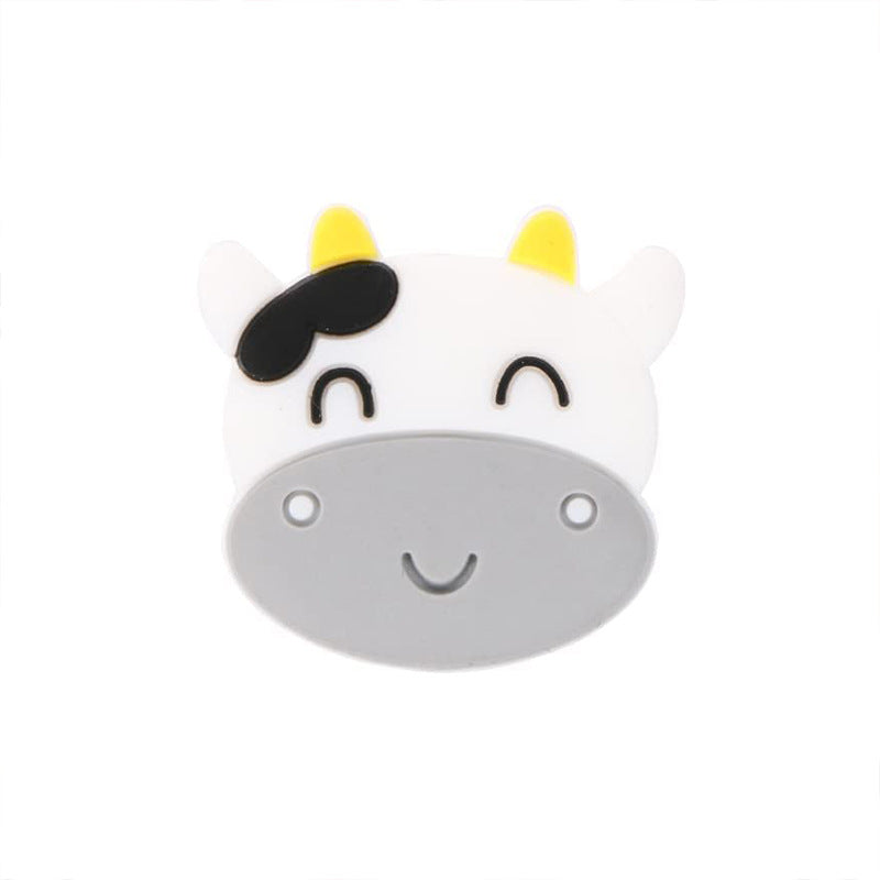 Cuentas molares de dibujos animados de silicona de vaca al por mayor de vaca