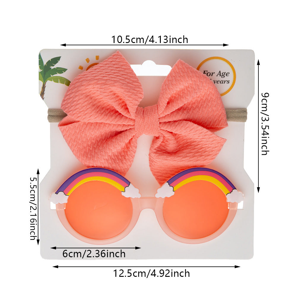 Wholesale Kids Sunglasses Fabric Headband Set