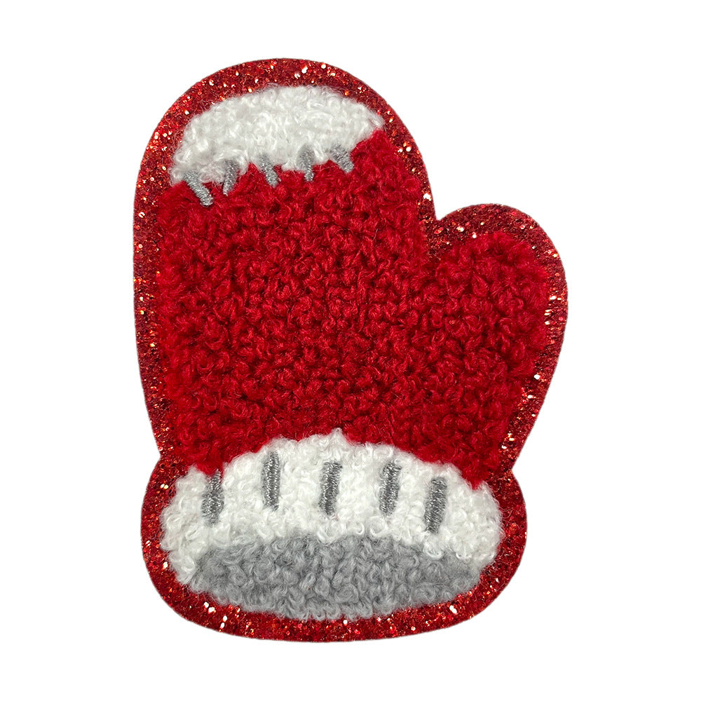 Wholesale Christmas Embroidered Patches Santa Snowman Gingerbread Man Tree Applique For Clothing
