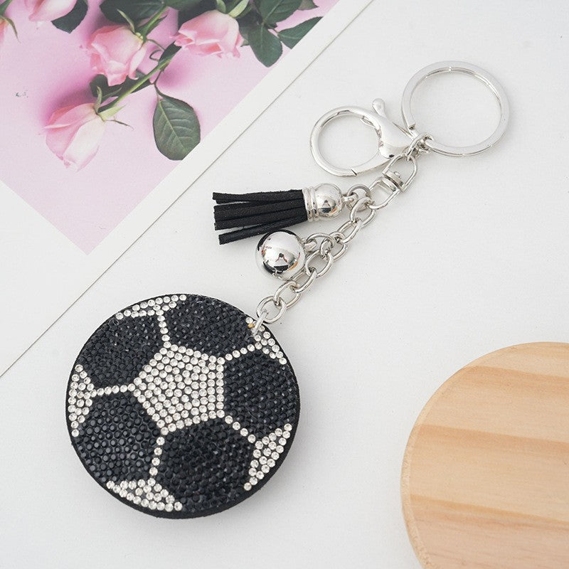 Wholesale Zinc Alloy Football Basketball Volleyball Baseball Sticker Diamond Keychain