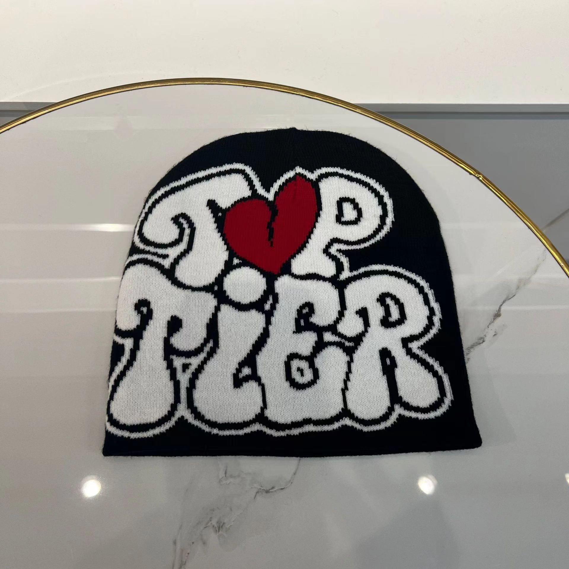 Wholesale Acrylic Autumn and Winter Multi-color Letters Adult Wool Knitted Hat