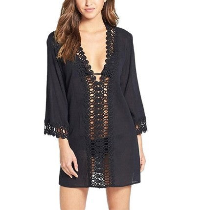 Cubierto de trajes de baño de Beach de crochet de crochet.