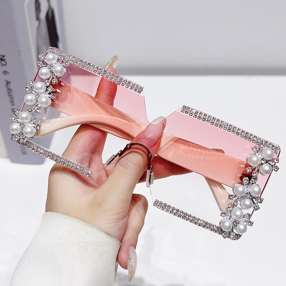 Wholesale Frameless Large Square Personalized Party Sunglasses