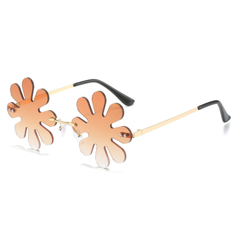 Wholesale Frameless Flower Hip-hop Street Shooting Sunglasses