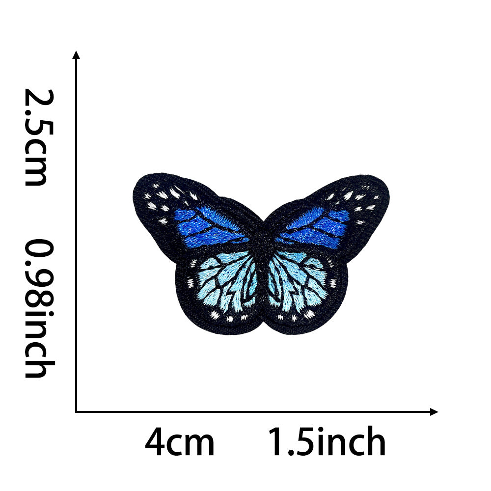 Wholesale Colorful embroidered butterfly patch