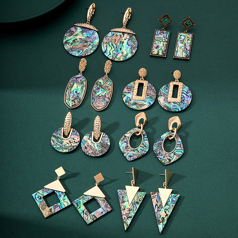 Wholesale Colorful Natural Abalone Shell Earrings