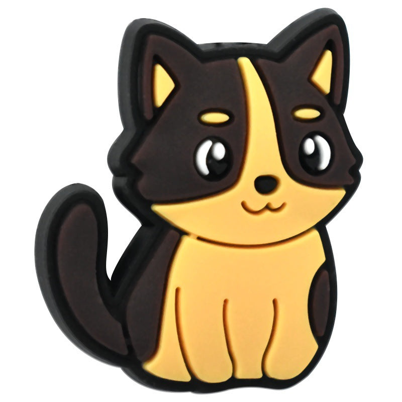 Wholesale Random 100pcs Cute Cartoon Cat Series DIY Pvc Soft Glue Beads