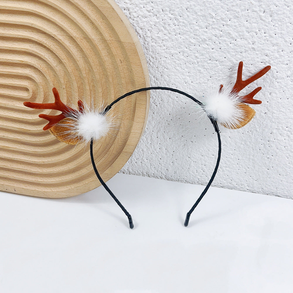 Wholesale 2023 Christmas Hoops Elk Christmas Tree Fabric Headbands