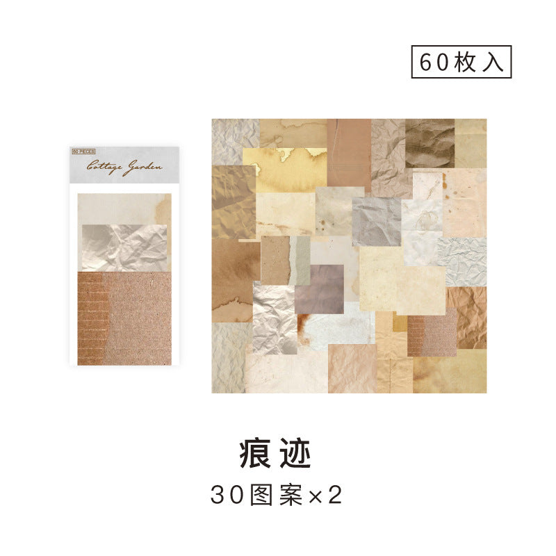 Wholesale Material Paper Village House Garden Series Base Paper Korean Light Retro Handmade Decoration