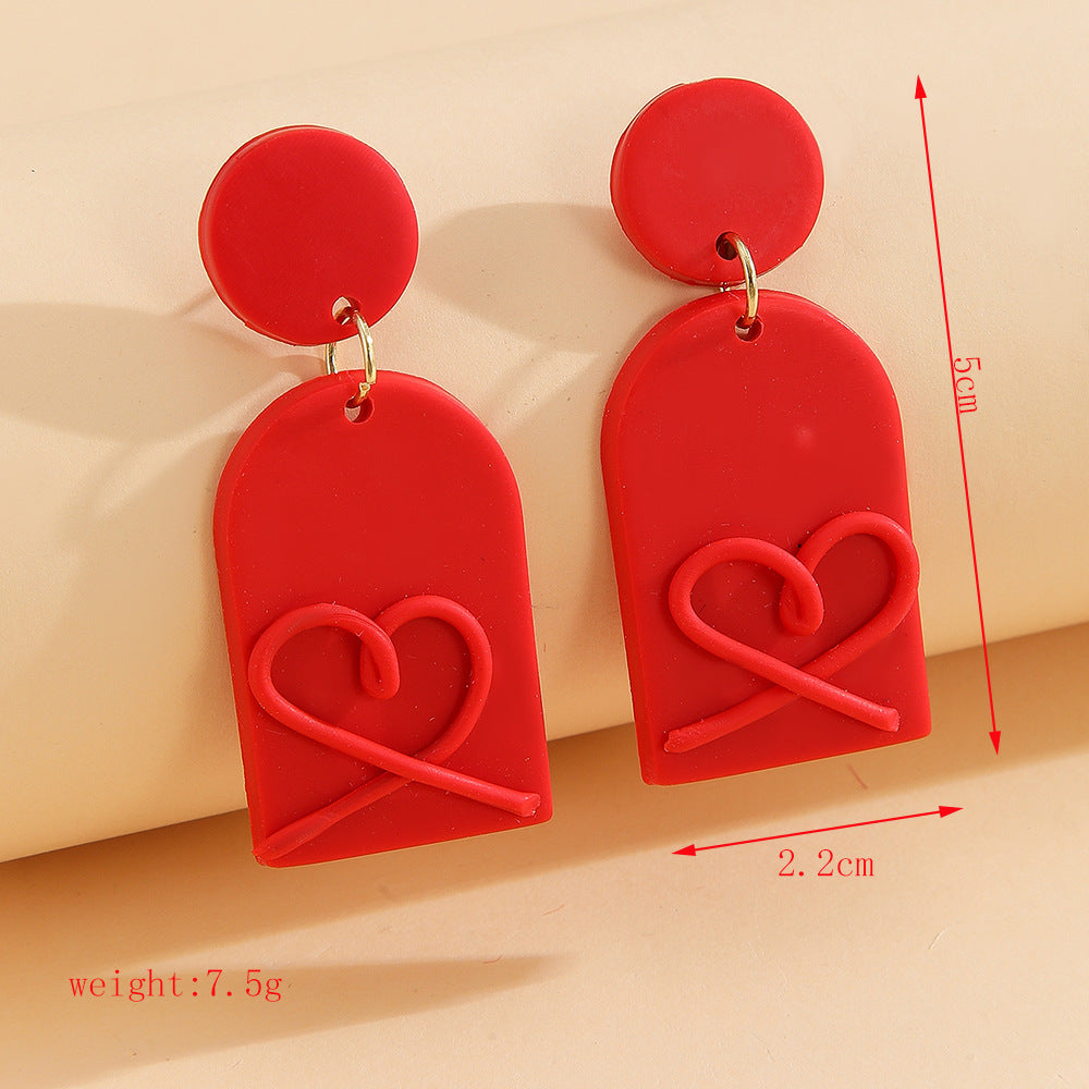 Wholesale Valentine' s Day Soft Ceramic Romantic Love Earrings