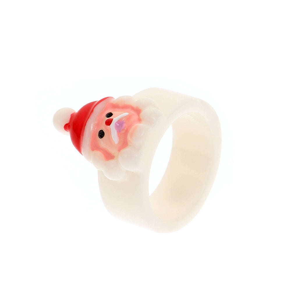 Wholesale Christmas Cartoon Resin Rings