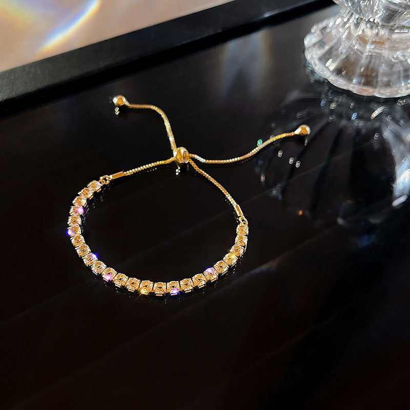 Wholesale Super Flash Full Diamond Fashion Pull-out Bracelet