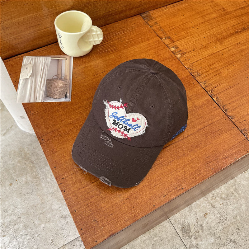 Wholesale Love Fleece Perforated Cotton Baseball Hat