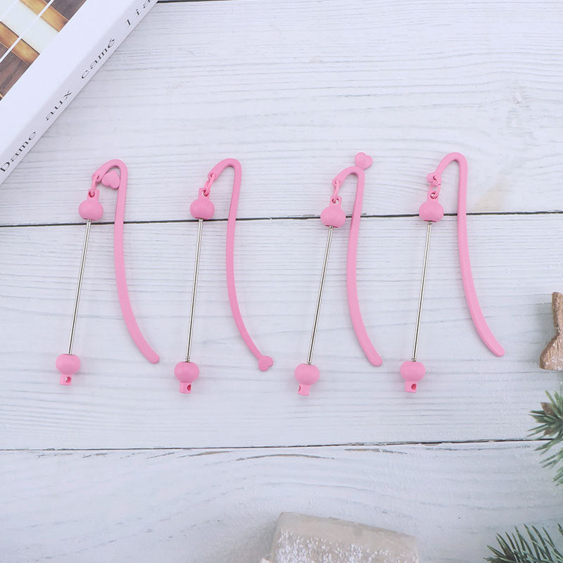 Wholesale New Diy Beaded Bookmarks Children Students Cute Book Clip Pendant Creative Love Five-pointed Star Butterfly Beaded Bookmarks