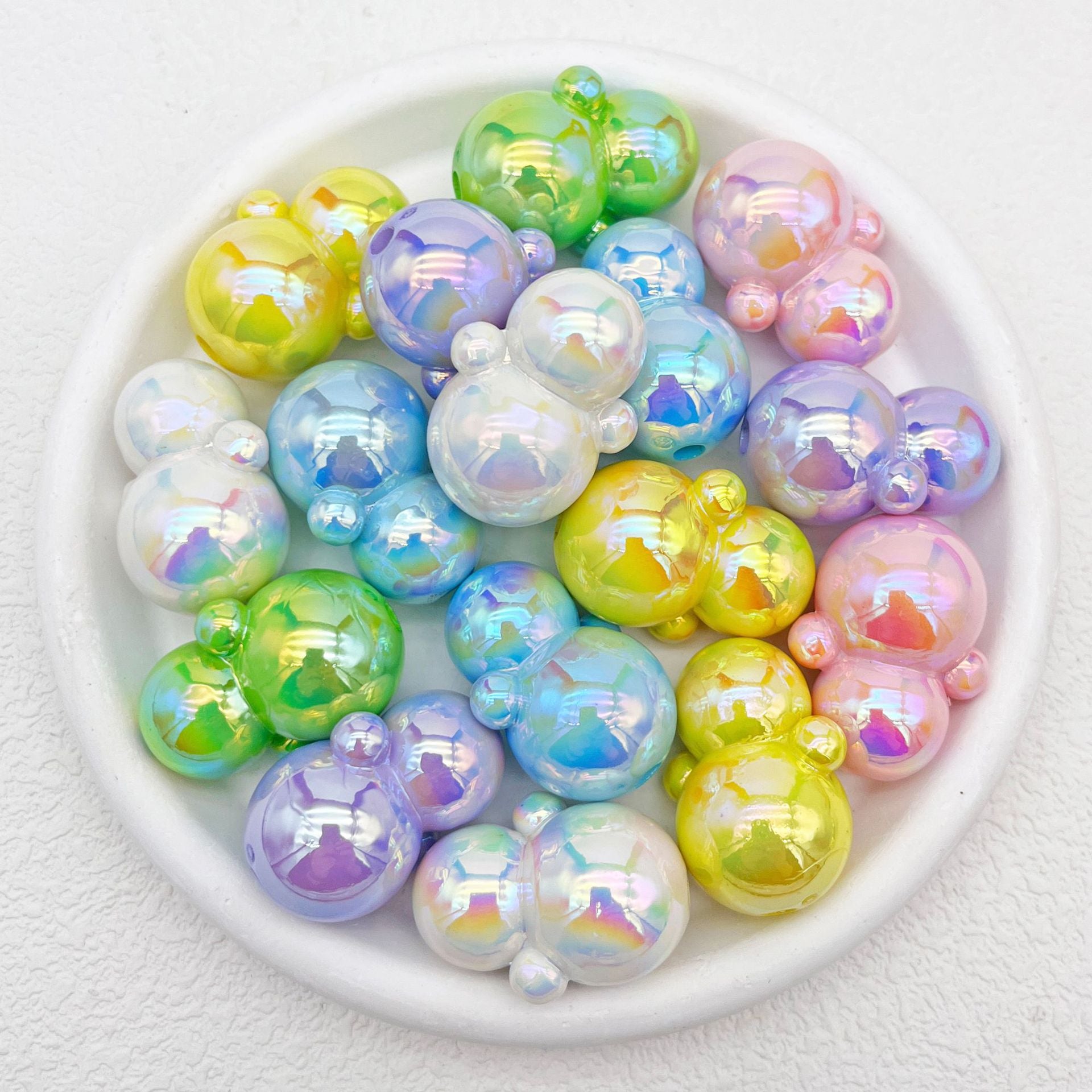Wholesale Snowman Acrylic Beads Straight Hole Beading Diy Accessories
