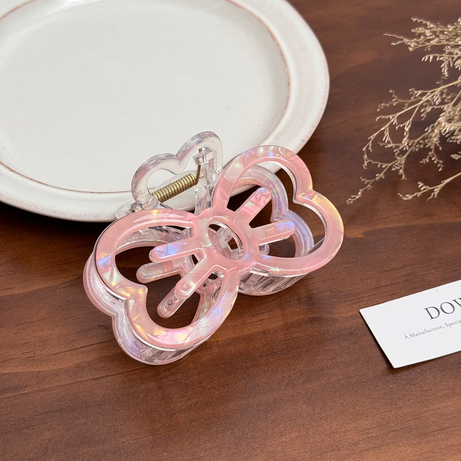 Wholesale Imitation Acetic Acid Cute Hollow Bow Sweet Girl Hairpin