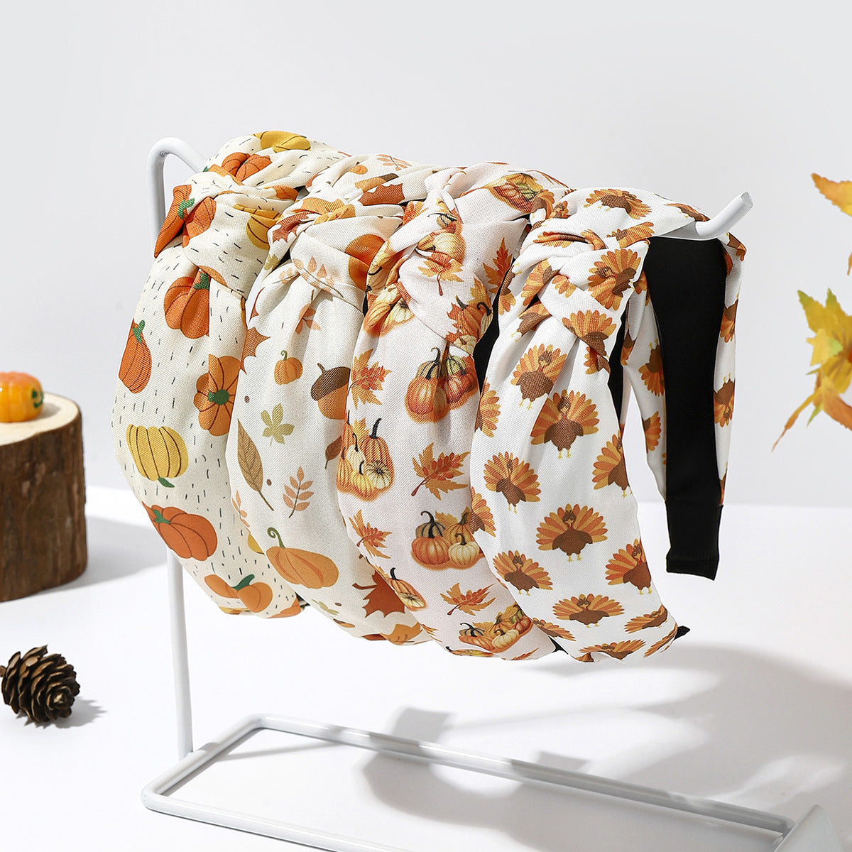 Wholesale Thanksgiving Printed Headband Holiday Hair Accessories
