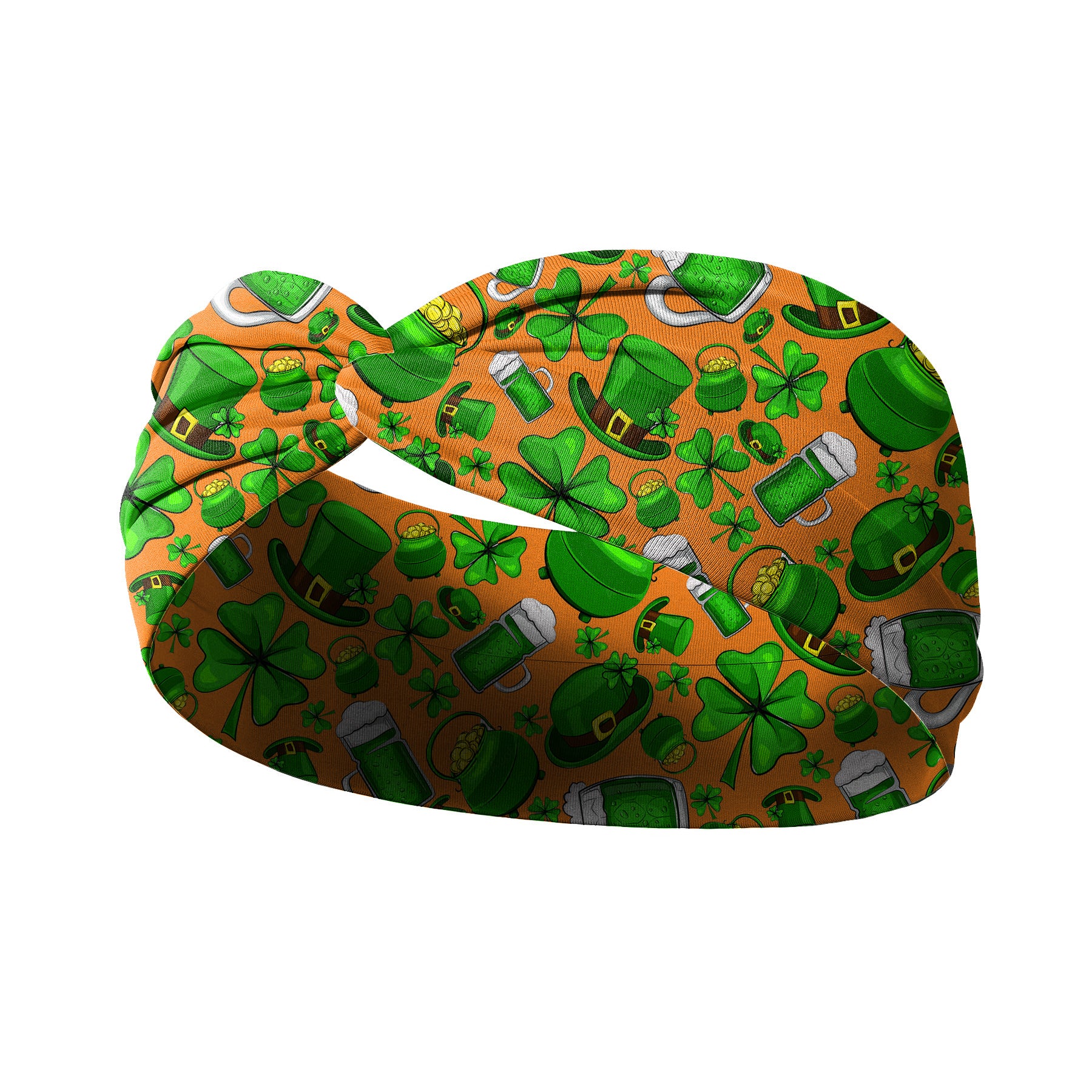 Wholesale St.  Patrick' s Day clover print cross headband