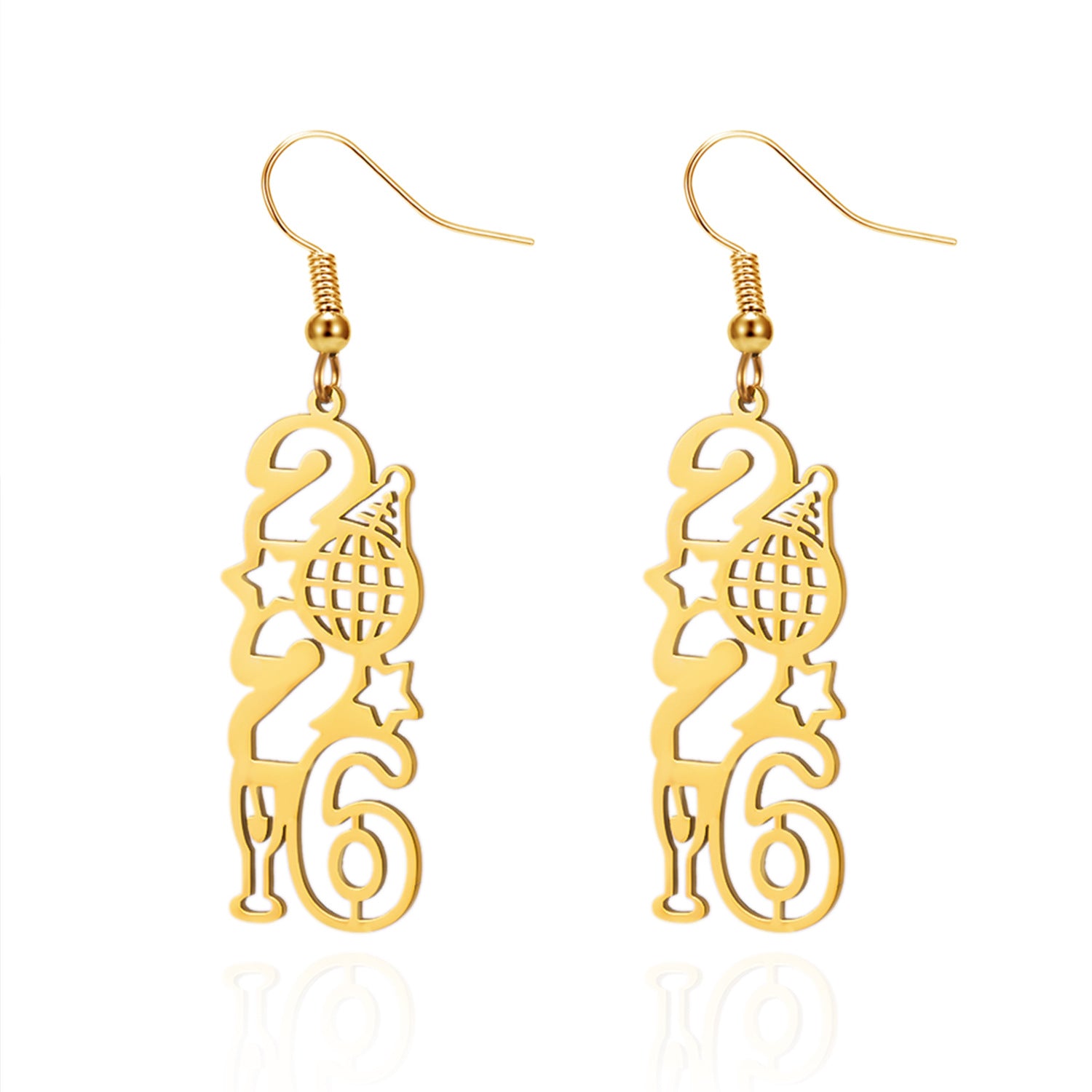 Wholesale 2026 Openwork Stainless Steel Earrings