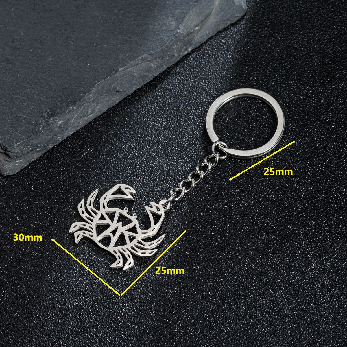 Wholesale Stainless Steel Hollow Crab Keychain
