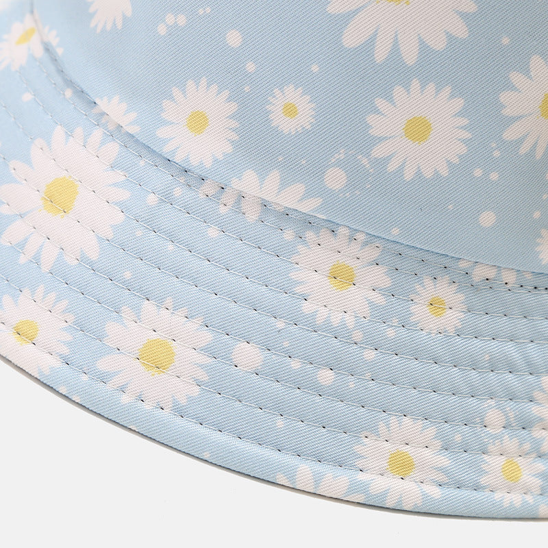 Sombrero de cubo de patrón de flores de poliéster al por mayor