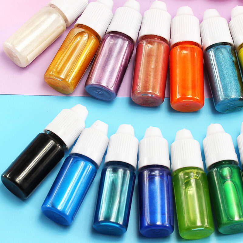 Wholesale 24 Color Pearl Pigment Crystal Dropper UV Resin Pigment Does Not Precipitate and Has A Full Color DIY Handmade Material