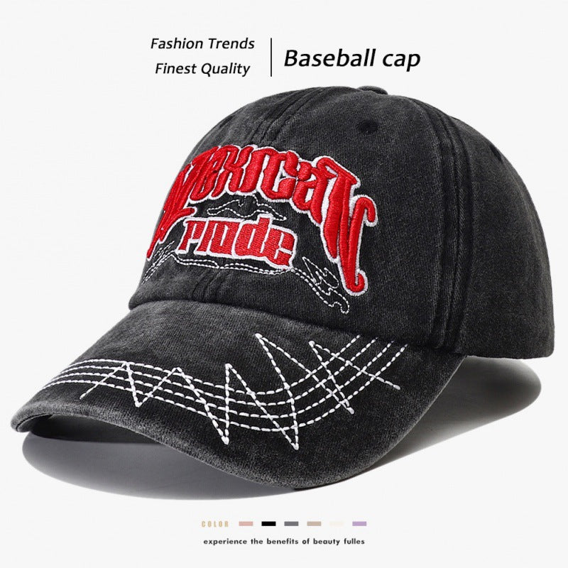 Wholesale Hat Men's Trendy Men's Versatile Retro Washed Old Cap Women's High-end Alphabet Baseball Cap