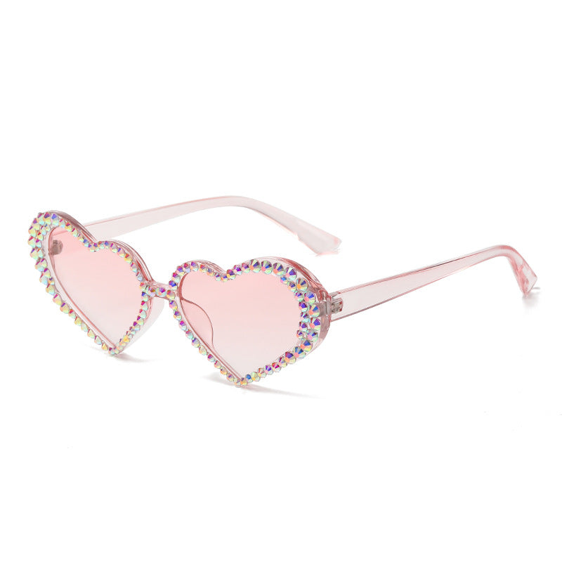 Wholesale Rhinestone Love PC Sunglasses