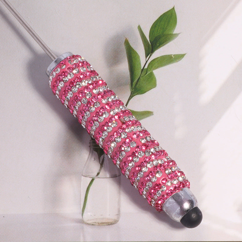Wholesale beadable pens Full diamond color rhinestone beaded touch screen pen