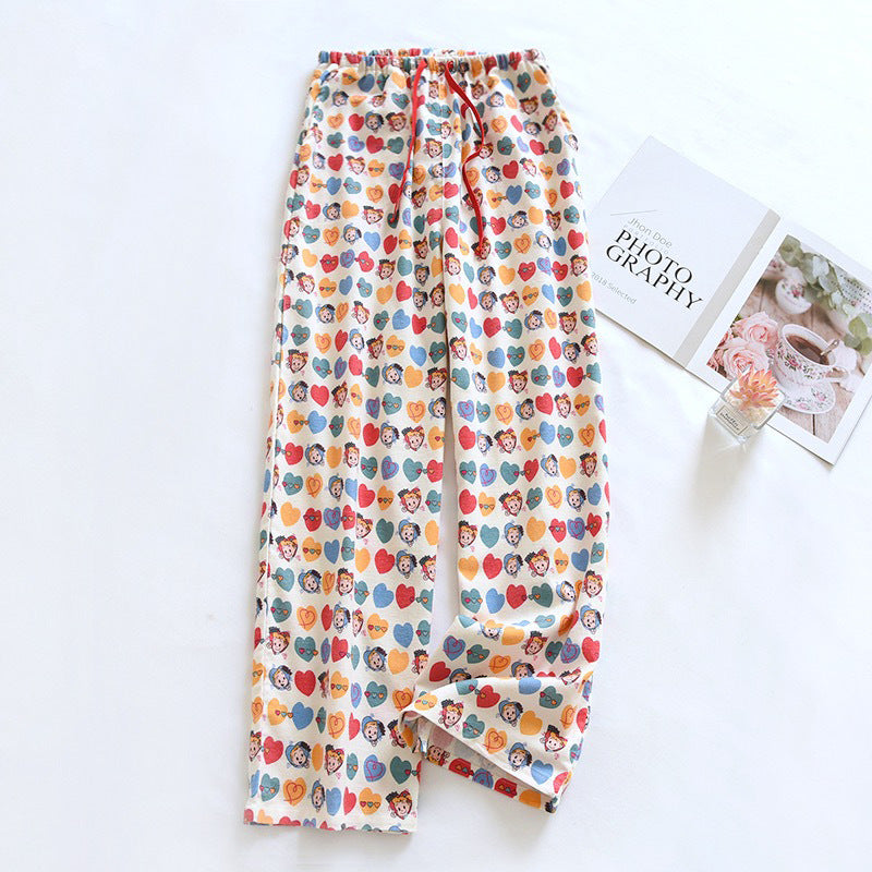 Wholesale Love Print Pajama Pants Women's New Casual Home Pants Walking Long Pants