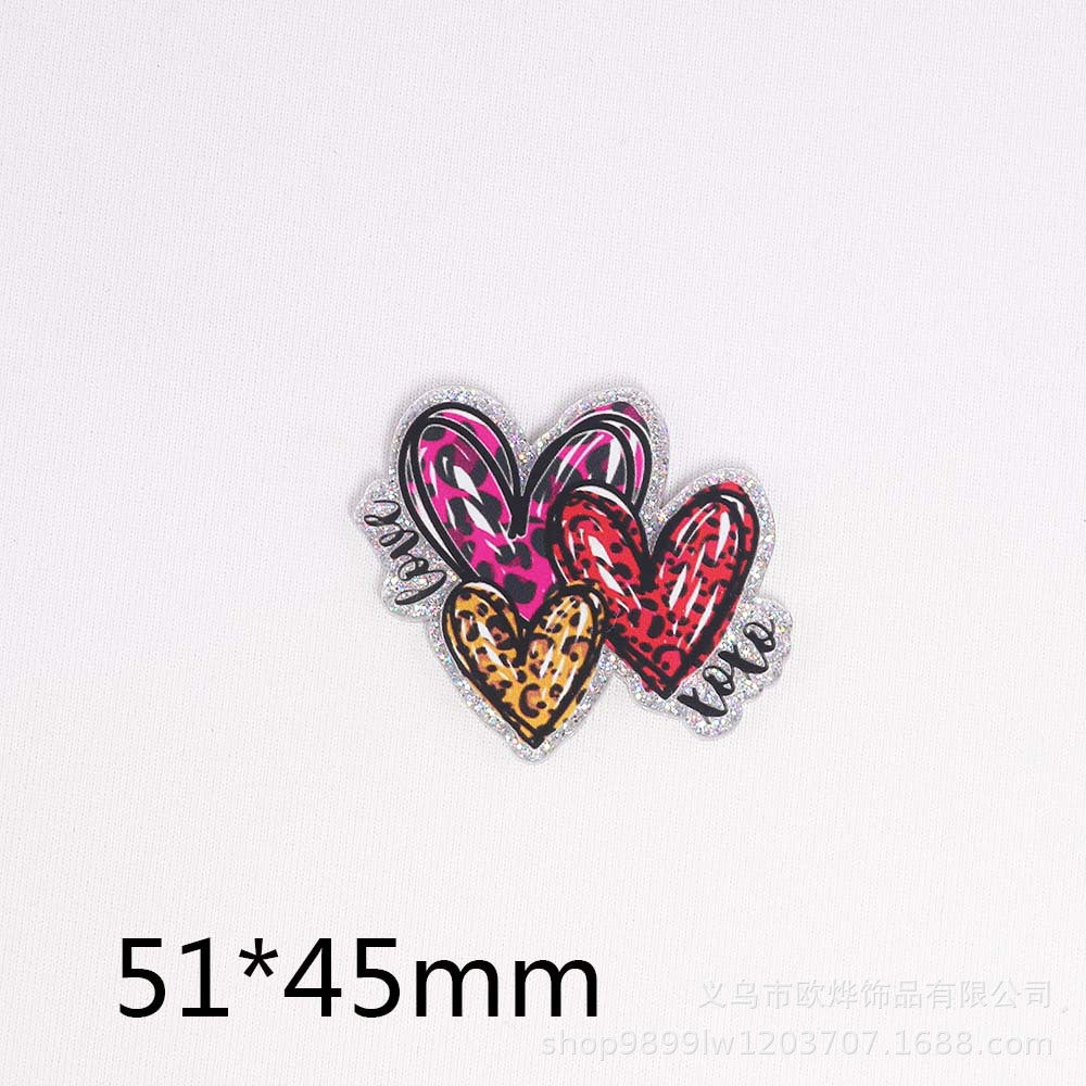 Wholesale 10pcs/pack  pink cross-border cartoon peach heart bag Acrylic Flatback