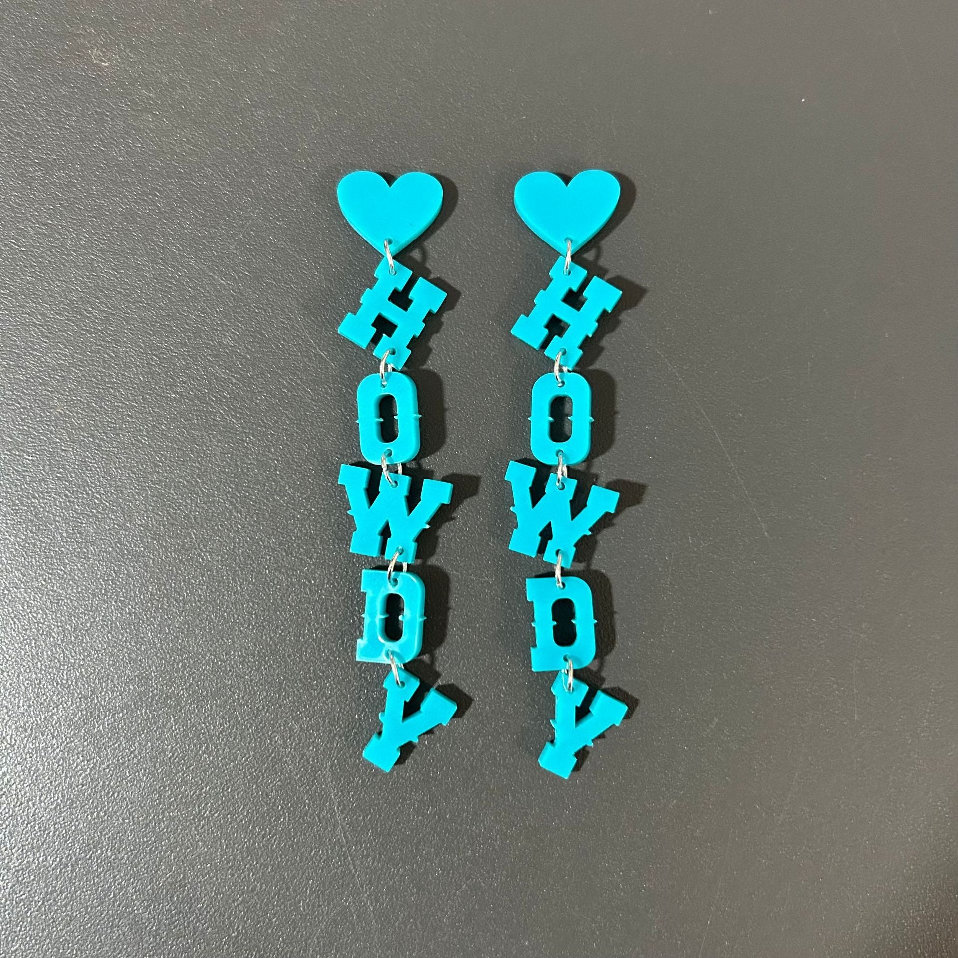 Wholesale Western Cowboy HOWDY Long Letter Acrylic Earrings