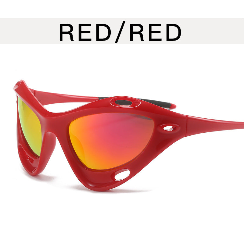 Wholesale Future Style Special-shaped Y2K Large Frame Sunshade PC Sunglasses