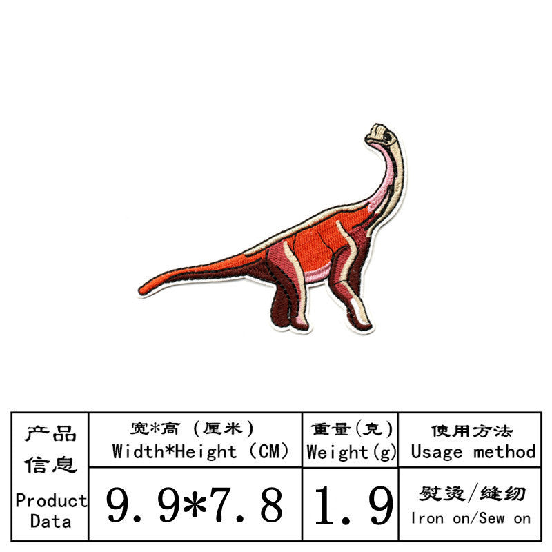 Wholesale 16 Pack Cartoon Dinosaur Embroidery Patches Iron On Appliques Decorative Sew On Badges For Clothing Towels Hats DIY Craft Gift