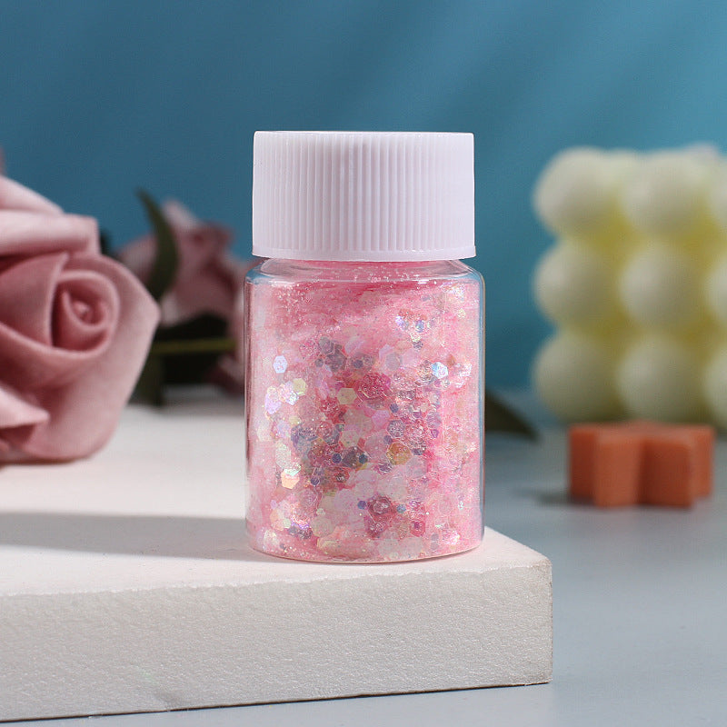 Wholesale Crushed Ice Glitter Nail Art Mixed Glitter Powder 10g Bottle DIY Crystal Dropper Filling