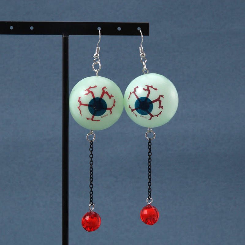 Wholesale Trendy  Earrings Exaggerated Resin Skull Pumpkin  Web Dangle Earrings Party Jewelry Accessory