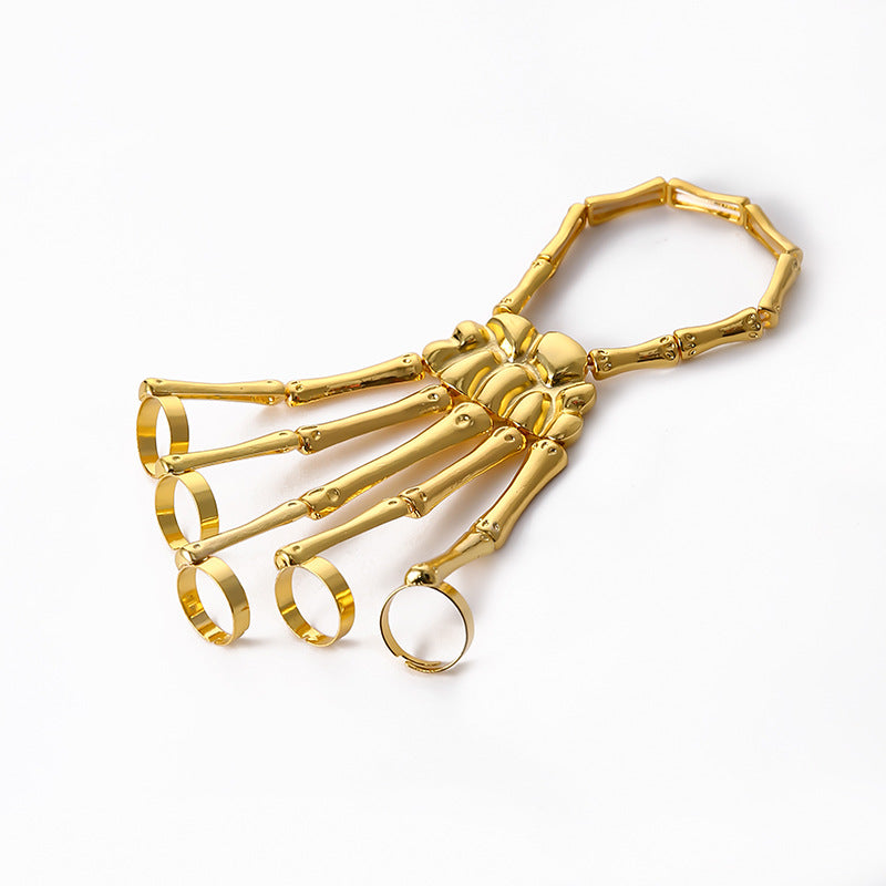Wholesale Metal Skeleton Skull Mittens Bracelet