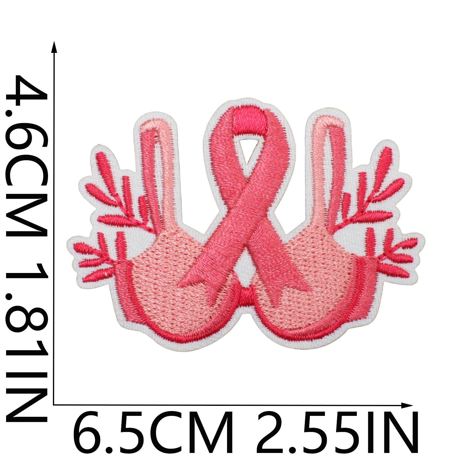 Wholesale Health Day Care for Women Pink Embroidery DIY Patches