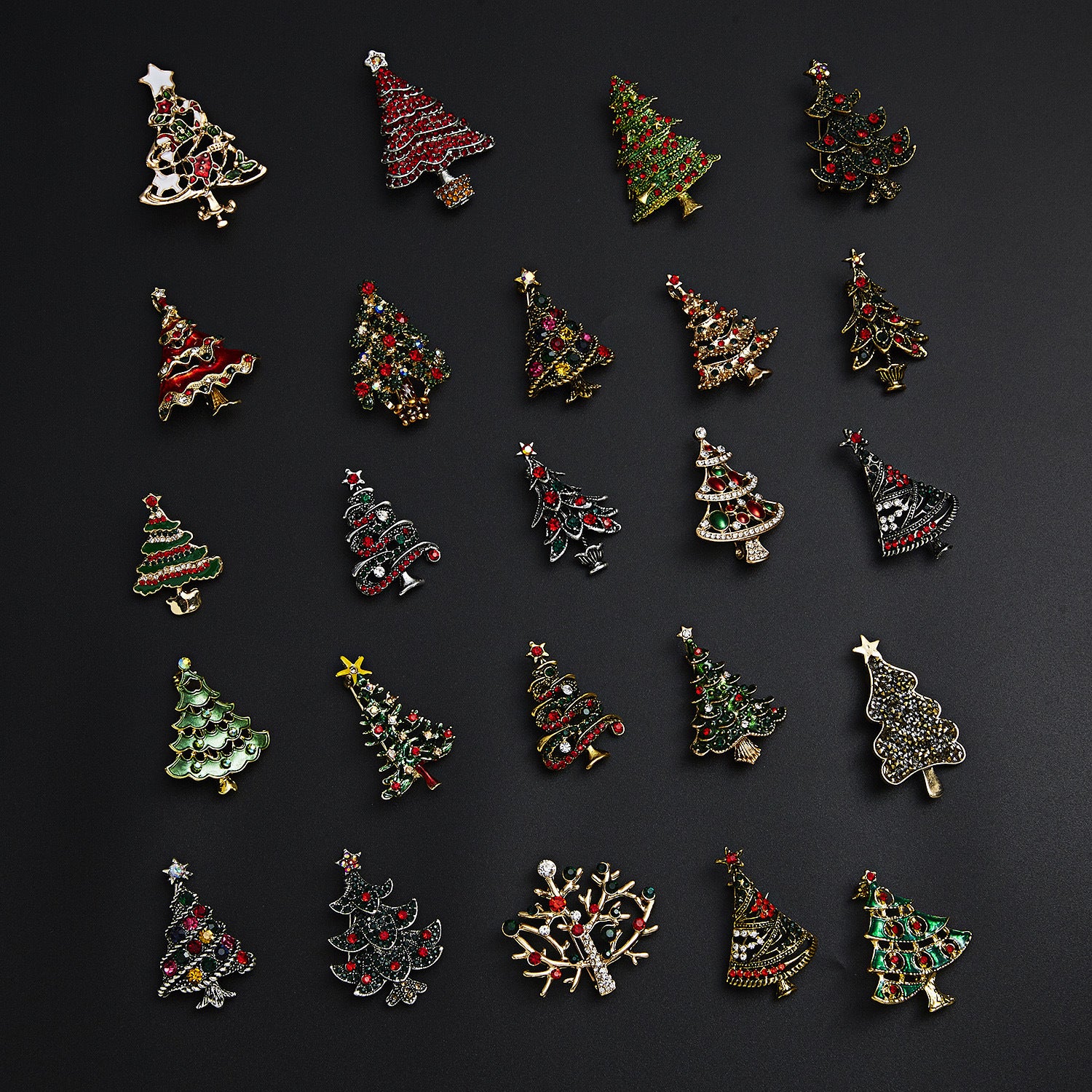 Wholesale Christmas tree series brooch