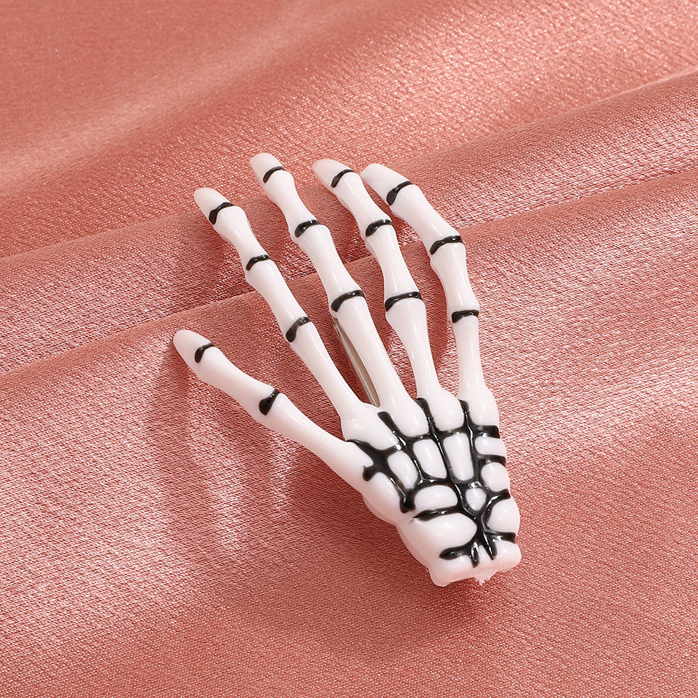 Wholesale Gothic Skeleton Hand Bone Acrylic Hair Clips