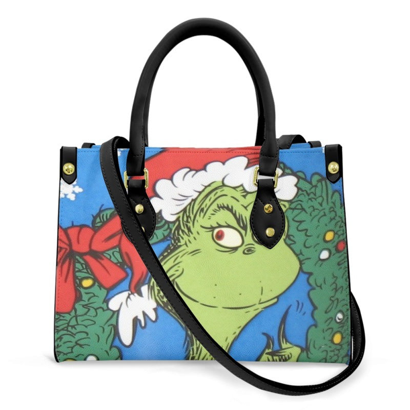 Wholesale Christmas Printed PU Single Shoulder Crossbody Bags