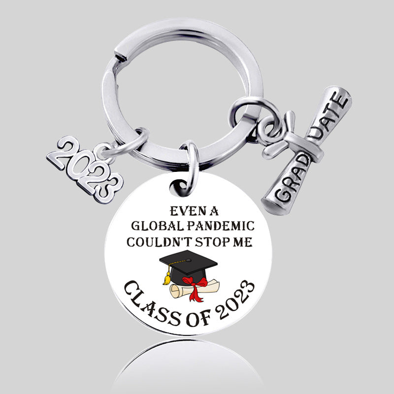 Llavero de metal de regalo de graduación al por mayor