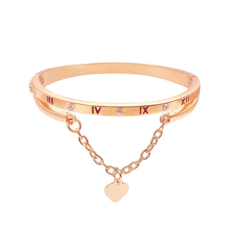 Wholesale Love Roman Tassel Heart Bracelet