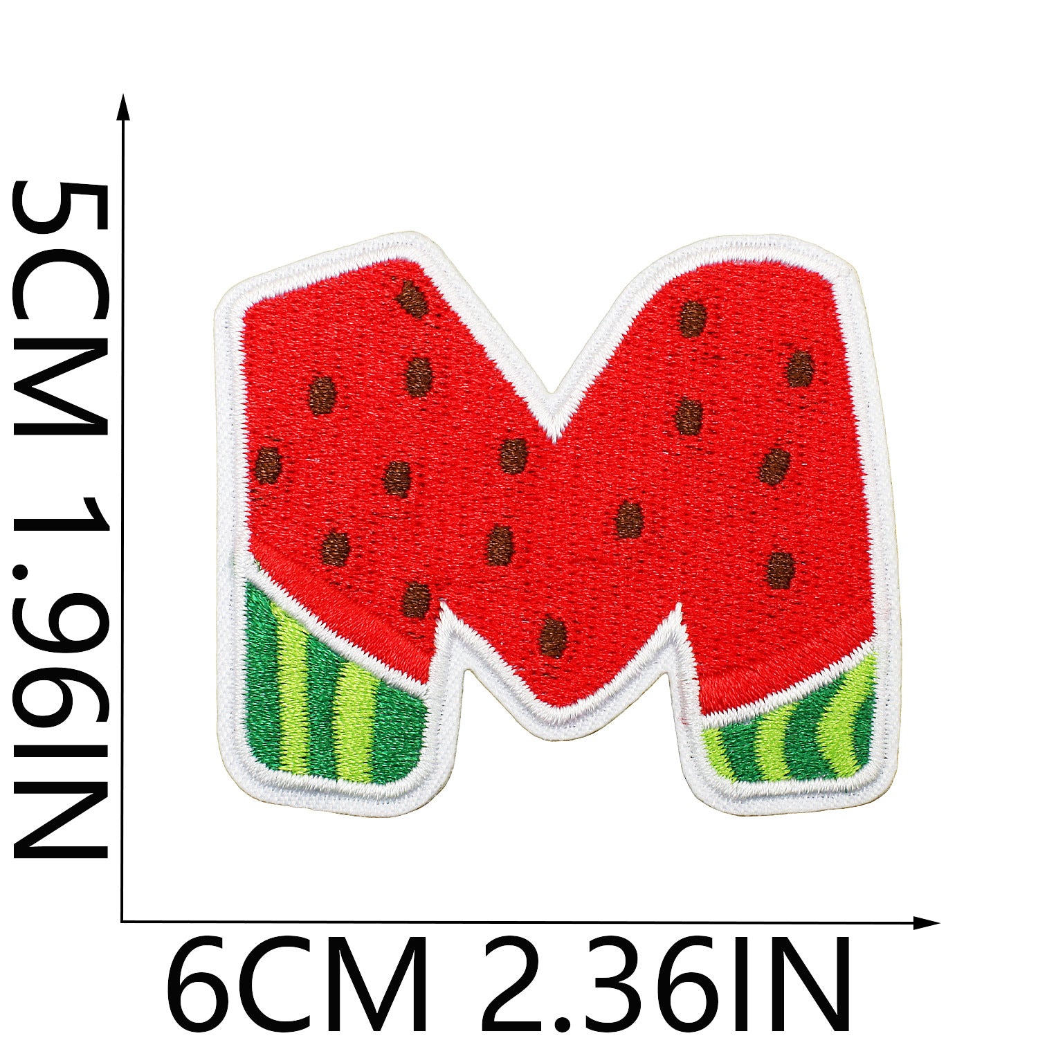 Wholesale Embroidered Watermelon Alphabet Patch Set 26 Letter Appliques For Clothing Bags And DIY Decoration