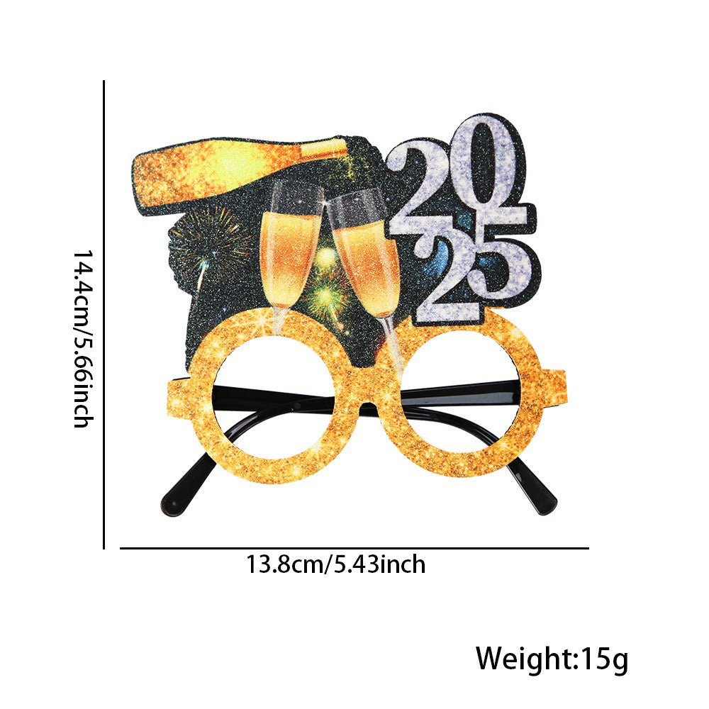 Wholesale 2025 Black Gold Glasses Party Dress up Fireworks Glasses Frame Decorations