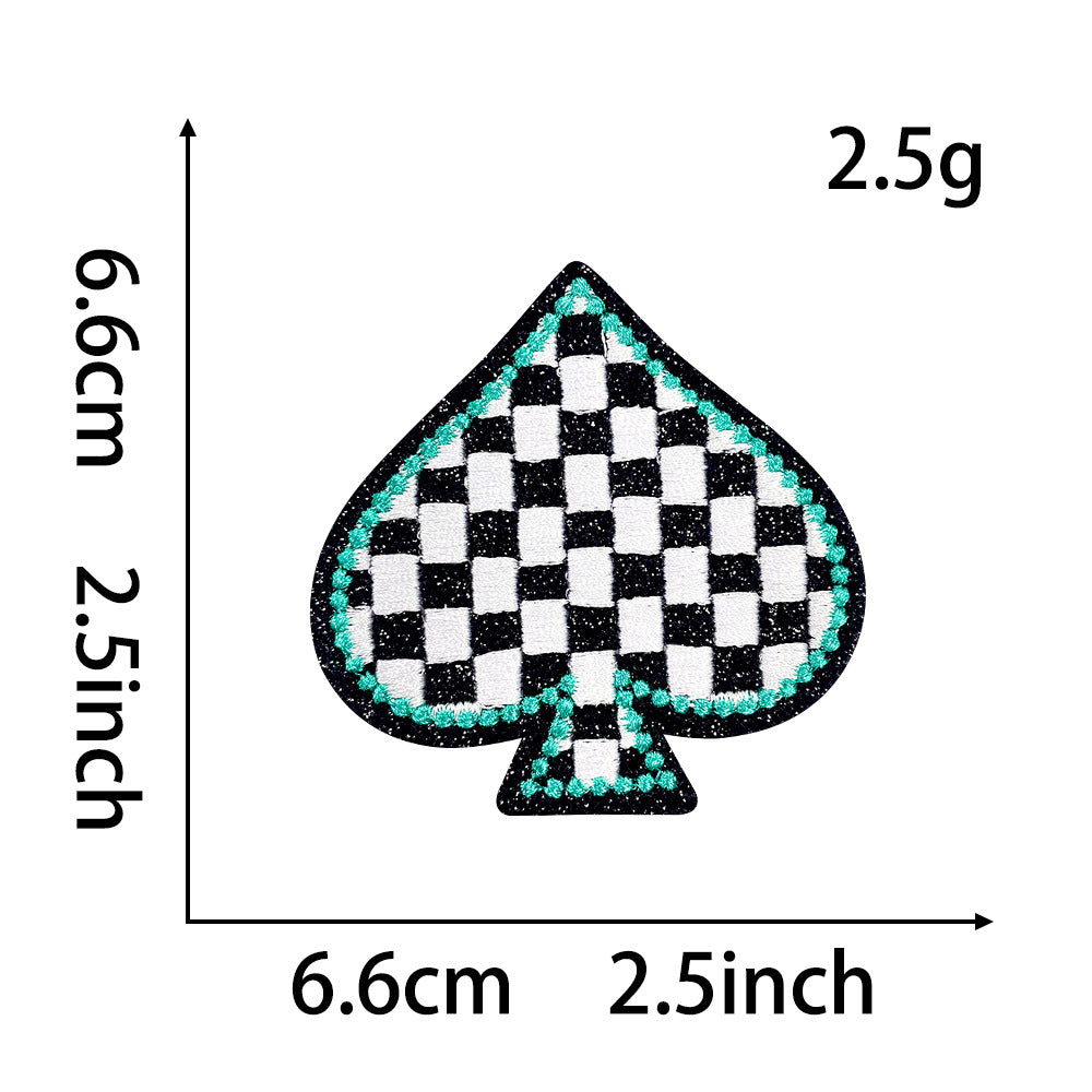Wholesale Turquoise series bow and spade perfume embroidery DIY Patches