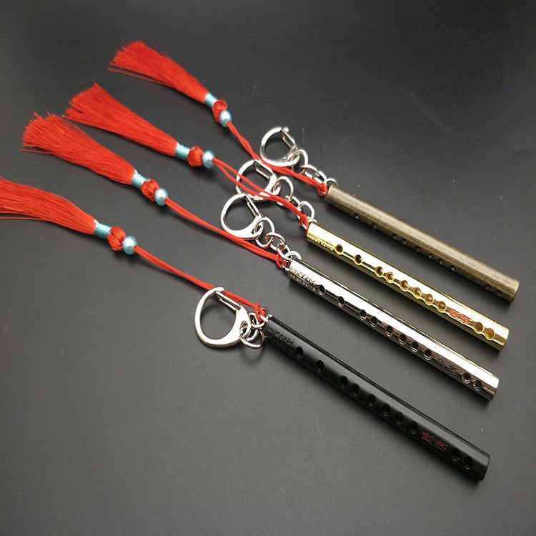 Wholesale Animation Demonic Patriarch 8cm Aluminum Tube Flute Keychain