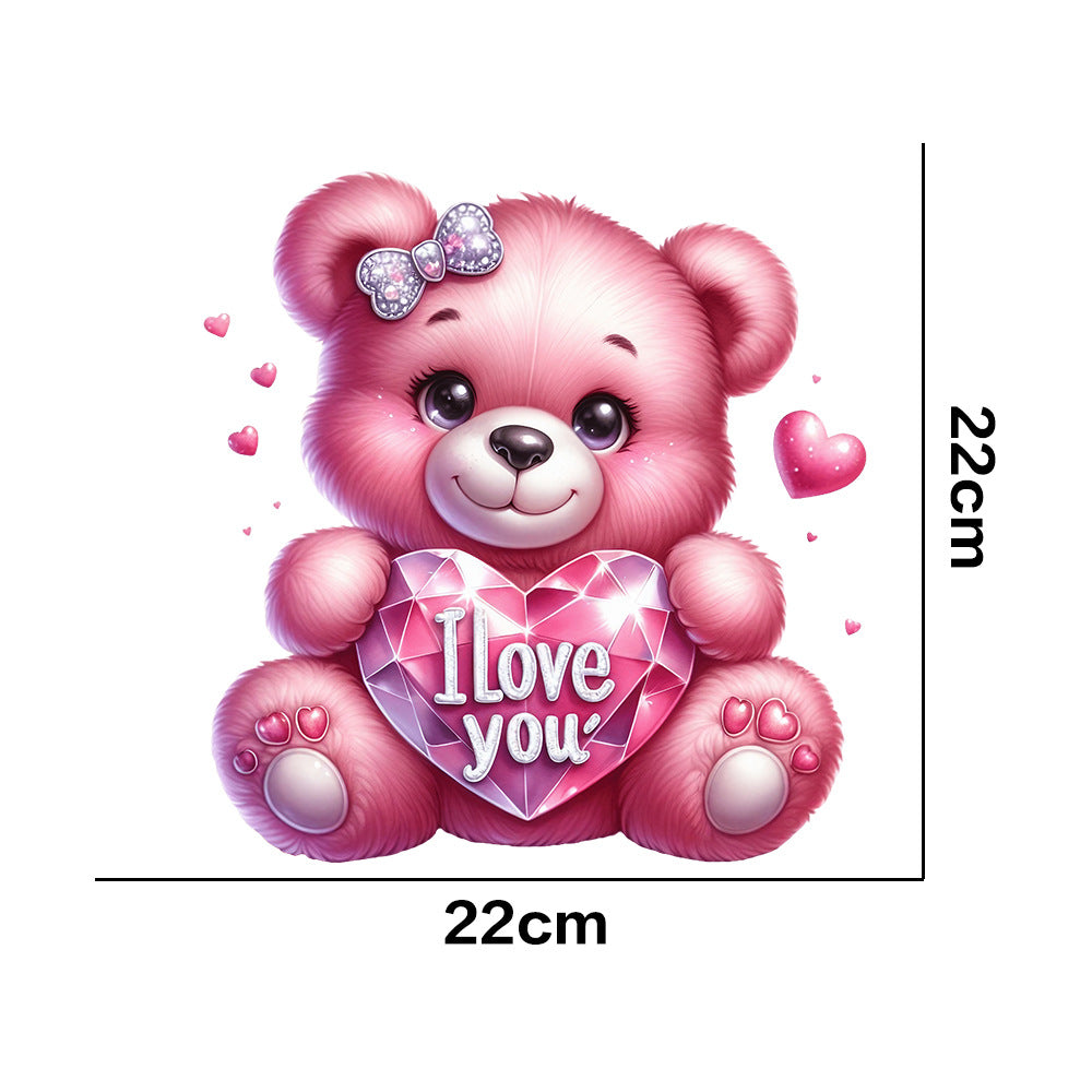 Wholesale 10pcs Valentine's Day Love Cute Bear UV DTF Ready to Press Transfers Wraps
